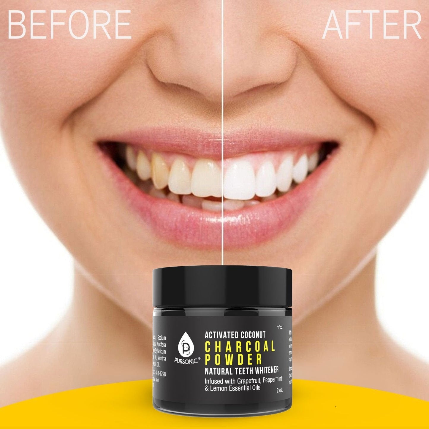 Activated Coconut Charcoal Powder Natural teeth Whitener