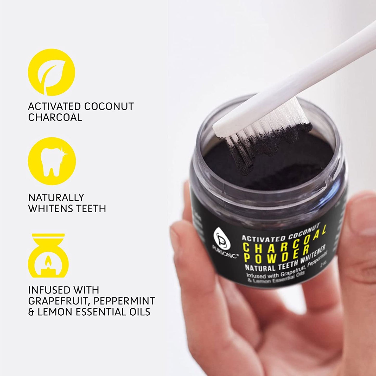 Activated Coconut Charcoal Powder Natural teeth Whitener