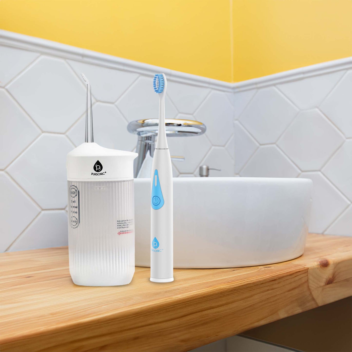 Ultimate Smile Care Duo: Triple Head Tooth Wizard & Travel ready water flosser