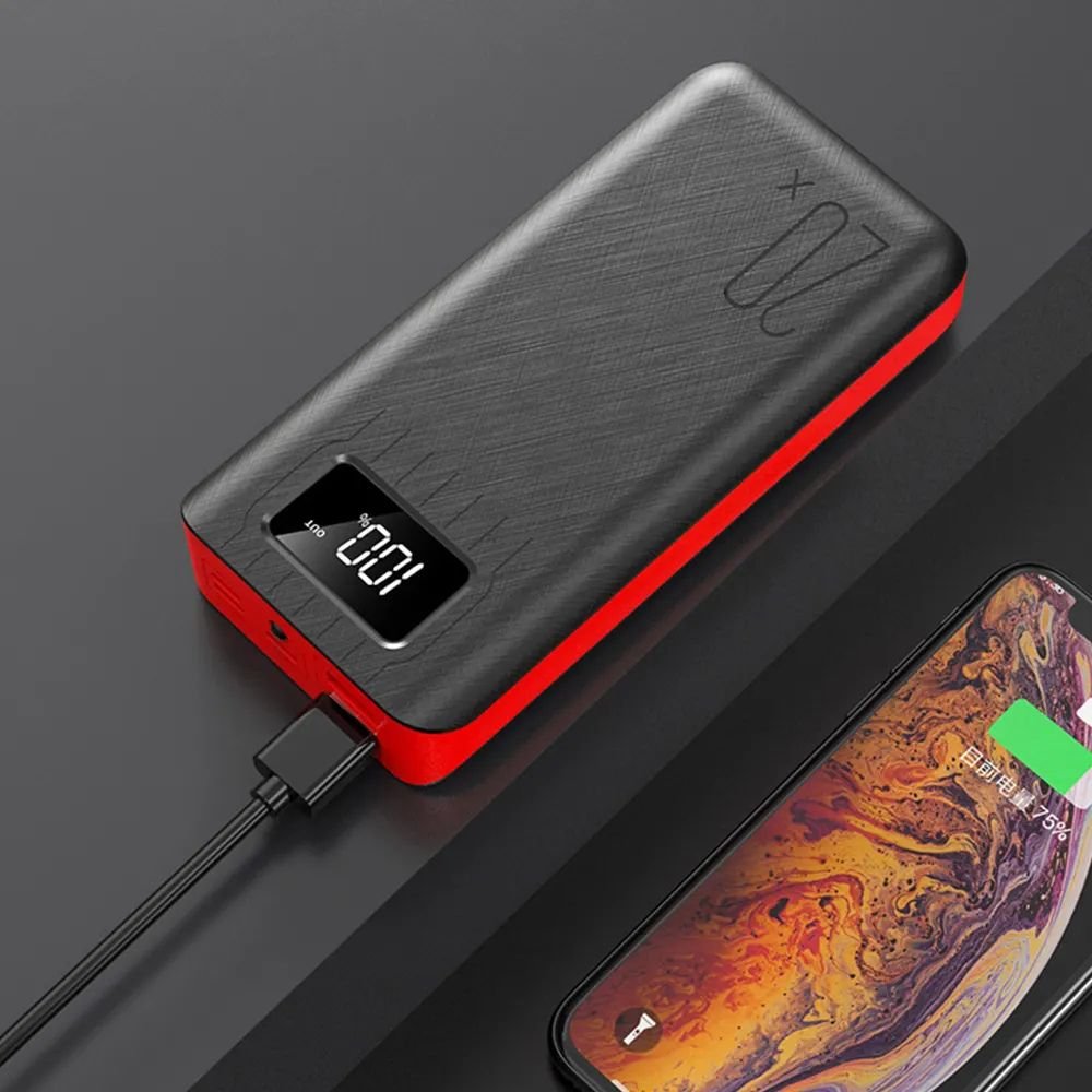 20000mAh External battery Power Bank USB With LED flashlight
